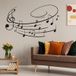 Icecat Sticker Mural - Portée Musicale - 227x374 cm - Noir