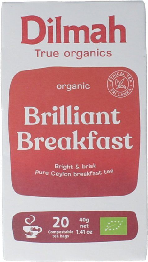 Dilmah Brilliant Breakfast Ceylon Tea Bio 20 Zakjes