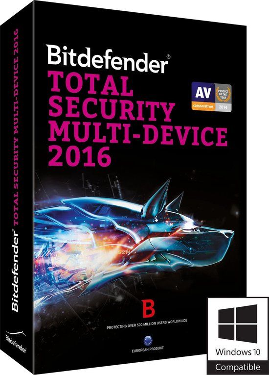 Bitdefender Total Security Multi-device 2016 - 5 Apparaten - 2 Jaar - Nederlands/Frans