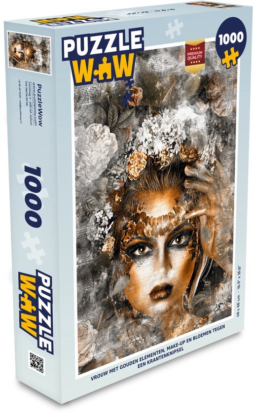 MuchoWow Puzzel Vrouwen - Make up - Bloem - Legpuzzel - Puzzel 1000 stukjes volwassenen - Sinterklaas cadeautjes - Sinterklaas voor grote kinderen