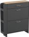 Vicco Movino Schoenenkast – 88.4 x 101.6 cm Antraciet/Eiken