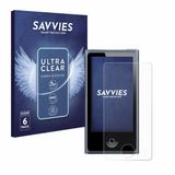 Savvies Screenprotector voor Apple iPod nano 2012 (7. Gen.) - Folie Beschermfolie transparant 6 Stuks
