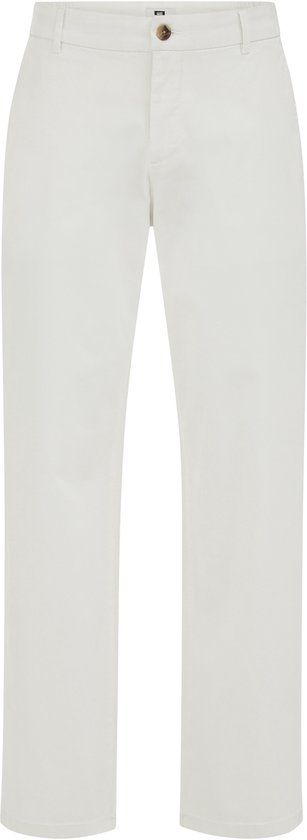 WE Fashion Heren regular fit broek met elastieke broekband
