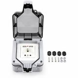 Inf DRAGON ECOM INTERNATIONAL LIMITED Waterdichte wandcontactdoos met deksel, voorzien van 2 USB-poorten