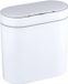 Bol Poubelle de salle de bain avec couvercle 25 gallons détecteur de mouvement étanche 95 litres poubelle étroite en plastique mince chambre petite blanche