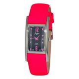 Justina Horloge Dames Justina JPR16 (22 mm) Roze/Zilver/Zwart Leer/Stof