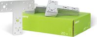 Alberts 866716 plaque de connexion | Forme en T | sendzimir galvanisé | 160 x 142 x 45 mm | set de 20