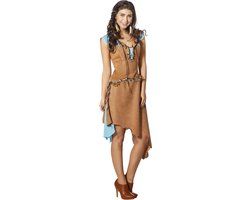 Indiaanse Arapaho jurk voor dames - bruin - maat 46 - 100% polyester - Volledig verkleedpak