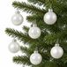 Decoris Kleine kerstballen - 54x st - wit - D4 cm - glas - kerstversiering
