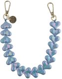 123watches Telefoonkoord Heart - blauw glimmend - goud