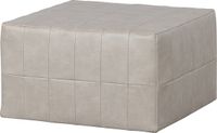 WOOOD Patchwork Poef - Leerlook - Naturel