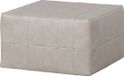 WOOOD Patchwork Poef - Leerlook - Naturel