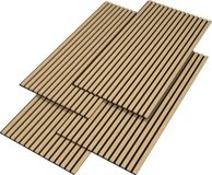 neu.holz Akoestisch Wandpaneel Vang - Set van 12 - MDF - 8,64 m² - Eiken Licht