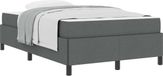 vidaXL Lit boxspring gris foncé 120 x 190 cm Tissu