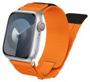 Wigento Apple Watch SE 2023, 44mm Vervangingsarmband van gevlochten nylon, oranje