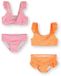 Minoti 2-pack bikini meisjes gestreept met ruches - roze