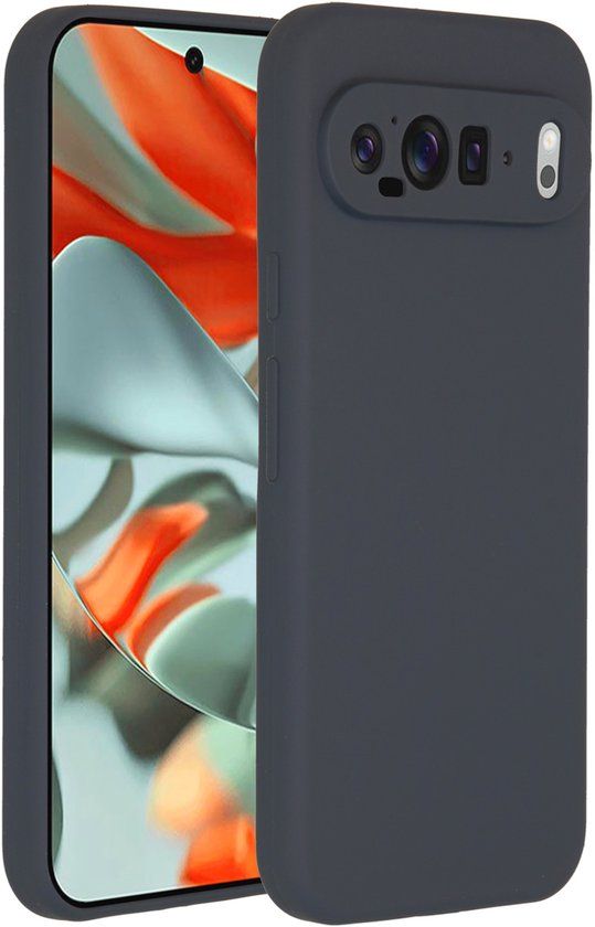 Accezz Hoesje - Geschikt voor Google Pixel 9 Pro XL - Liquid Silicone Backcover - Donkerblauw