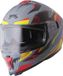 GMS-Moto Gelero, casque intégral, couleur : Gris Mat/Jaune/Rouge, taille : L