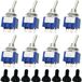 OEM MTS-203 8 stuks DPDT Tuimelschakelaar met waterdichte dop