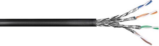 CAT7 Outdoor Network Cable - 50m - Black
