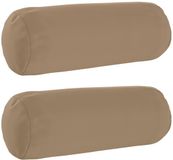 vidaXL Kussensloop - 2 stuks - HEERLEN - Taupe - Ø 15 x 40 cm - Polyester