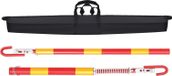 Trekstang - trekstang met een trekkracht van 5 ton - 2-weg demping - 4 mm stalen buis, diameter 35–45 mm - Corrosiebestendig - Rood-geel waarschuwingskleuren