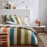 Designers Guild Mirmande Moss Dekbedovertrek 200x200 cm Veelkleurig Percale Katoen