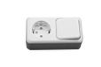 Prendeluz - Schuko-basis met witte schakelaar 16 A/250 V