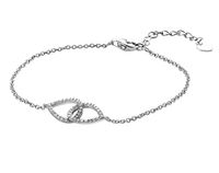 Orphelia Damesarmband 925 zilver gerhodineerd zirkonia wit briljant geslepen 19 cm - ZA-7050