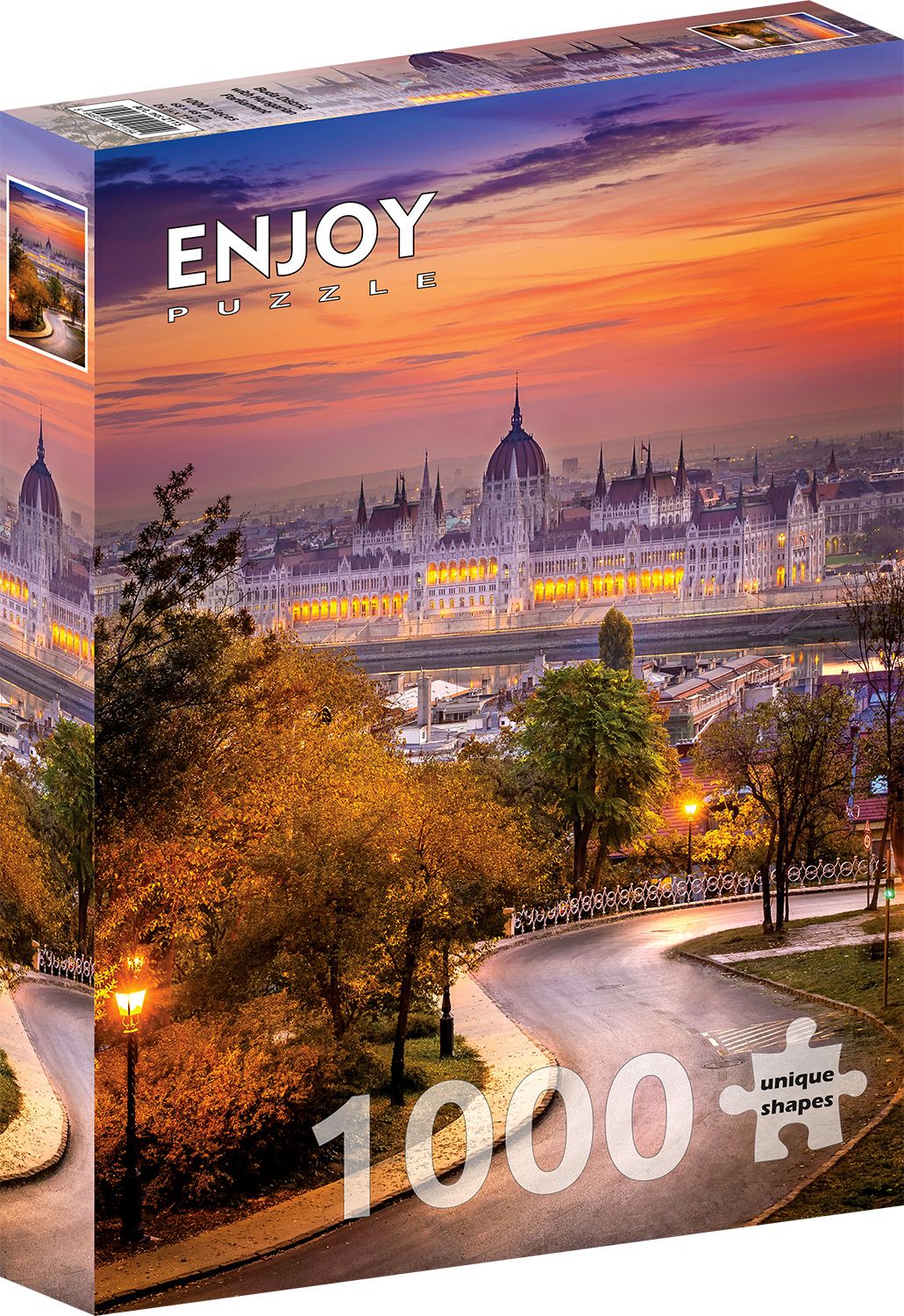 Enjoy Puzzle Buda District with Hungarian Parliament Puzzle - 1000 Pieces