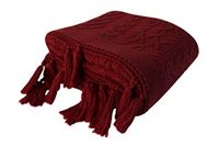 Homemania Plaid en dekens door TA13002 Plaid, materiaal synthetisch, wijnrood, voor Frans bed, 170 x 130 x 0,1 cm
