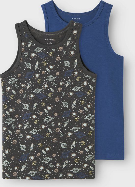 NAME IT - NKMTANK TOP 2P IRON SPACE NOOS - Jongens
