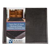 Durable Corporation Deurmat voor de entree met vingertop, duurzaam, voor buiten 16" x 24" zwart