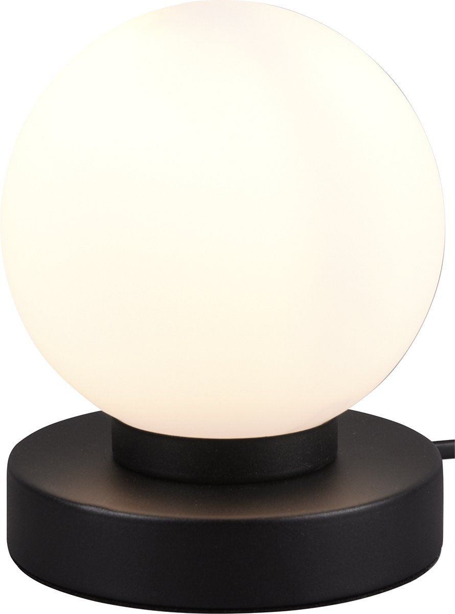 BES LED Trion Baldo Tafellamp - E14 - Rond - Mat Zwart - Aluminium - 12cm