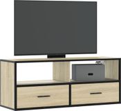 Maison Exclusive - meuble TV chêne Sonoma, 100x31x39,5 cm, fabriqué en panneau de particules et métal