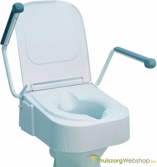 Drive Toiletverhoger - Hoogte Verstelbaar - 3 standen - 6,5/10/13,5cm hoog - Met Armleuningen