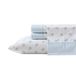 Laura Ashley Lakenset, ademend percale katoenen beddengoedset, draadtelling van 200, diepe zak, chique woondecoratie (harperette blue (blauw), kingsize)
