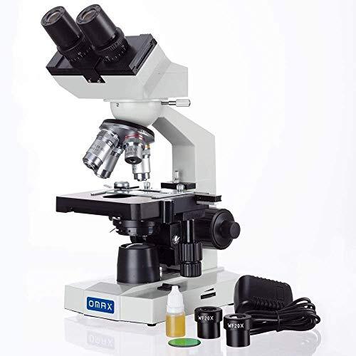 AmScope M82EZ-C13S OMAX laboratorium-LED-composiet microscoop verrekijker met 1,3 megapixel camera en mechanische tafel, 40 x 2500 x