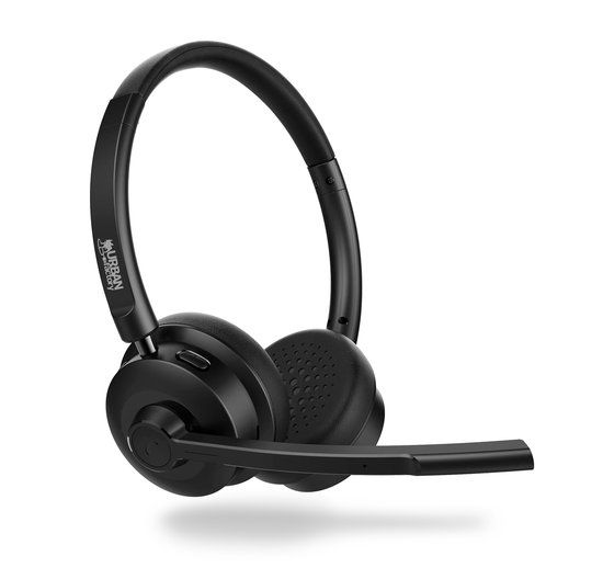 Urban Factory MOVEE: OVER-THE-EAR BLUETOOTH 5.3 CONFERENCE HEADSET Draadloos Hoofdband Gesprekken/Muziek/Sport/Elke dag USB Type-C Zwart