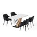Vicco Ensemble de table à manger "Fenaro", Blanc/Chêne doré, 120x80cm | avec 4 chaises de salle à manger