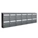 Allux Flow Set 6-Breed, 2-Hoog Met Dak Antraciet