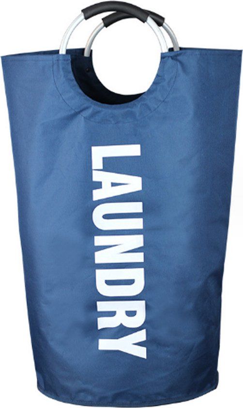 Merkloos Opvouwbare wasmand - 81L - Blauw - Merkloos