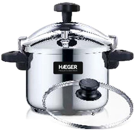 HAEGER Snelkookpan van roestvrij staal Plus, 6 l