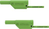 Schützinger VSFK 8700 / 2.5 / 50 / GN Veiligheidsmeetsnoer [4mm-stekker - 4mm-stekker] 50.00 cm Groen 1 stuk(s)