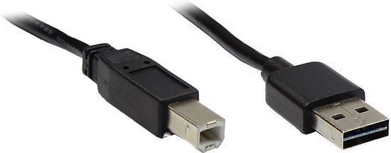 Alcasa USB 2.0 A/B, 3m USB-kabel USB A USB B Zwart