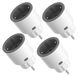 Merkloos Slimme stekker smart plug stekkerdoos - Energiemeting - Timer - Overbelastingsbeveiliging - 4-pack zigbee
