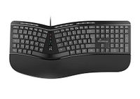 MEDIARANGE Ergonomic Multimedia Keyboard 124 Ta. Scroll Wheel Black