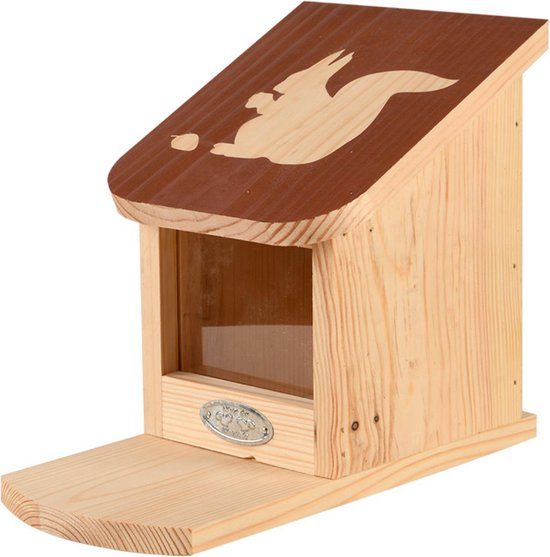 Esschert Design Eekhoorn Voederhuis - Bruin - Hout - Hangend