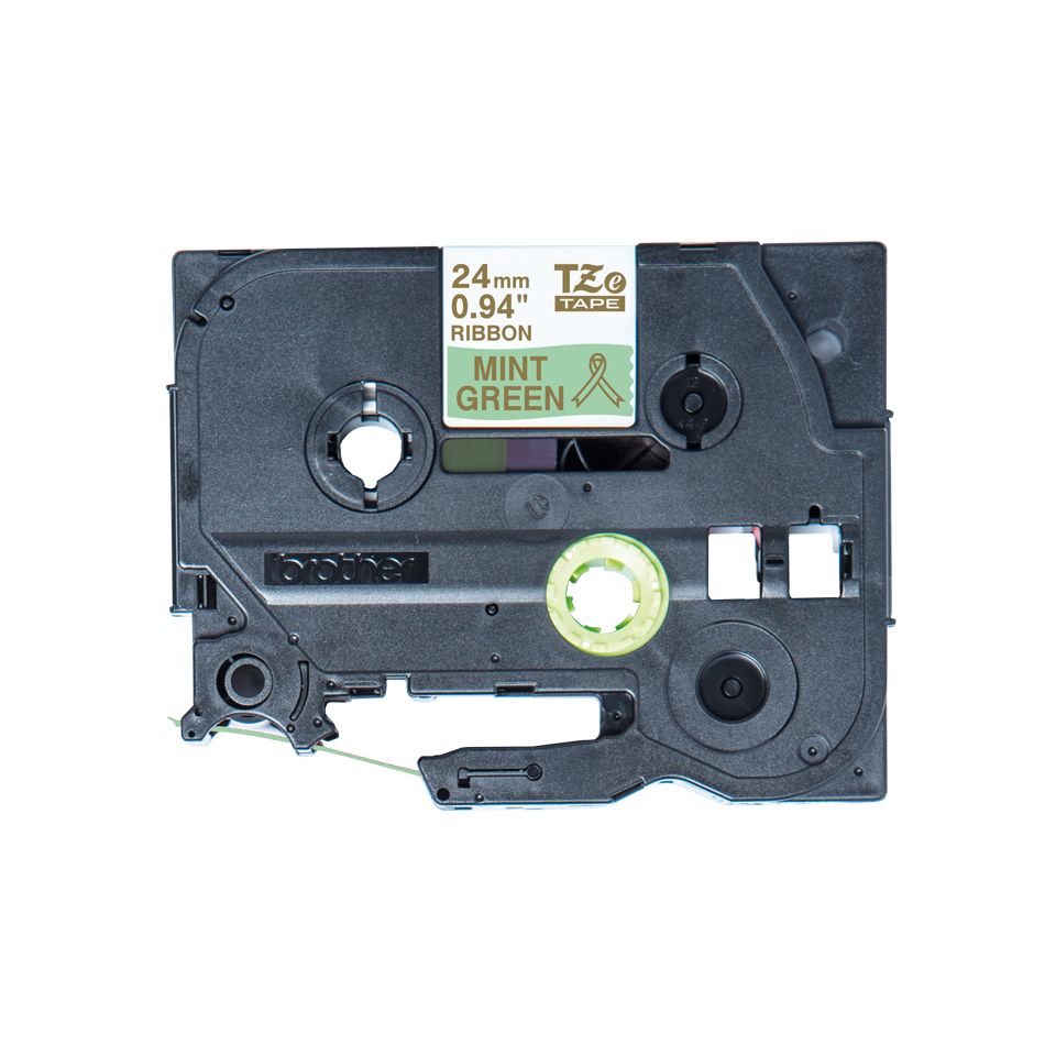 Brother TZe-RM54 tape goud op groen 24mm