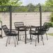 Maison Exclusive Ensemble de jardin, 5 pièces, noir, acier thermolaqué